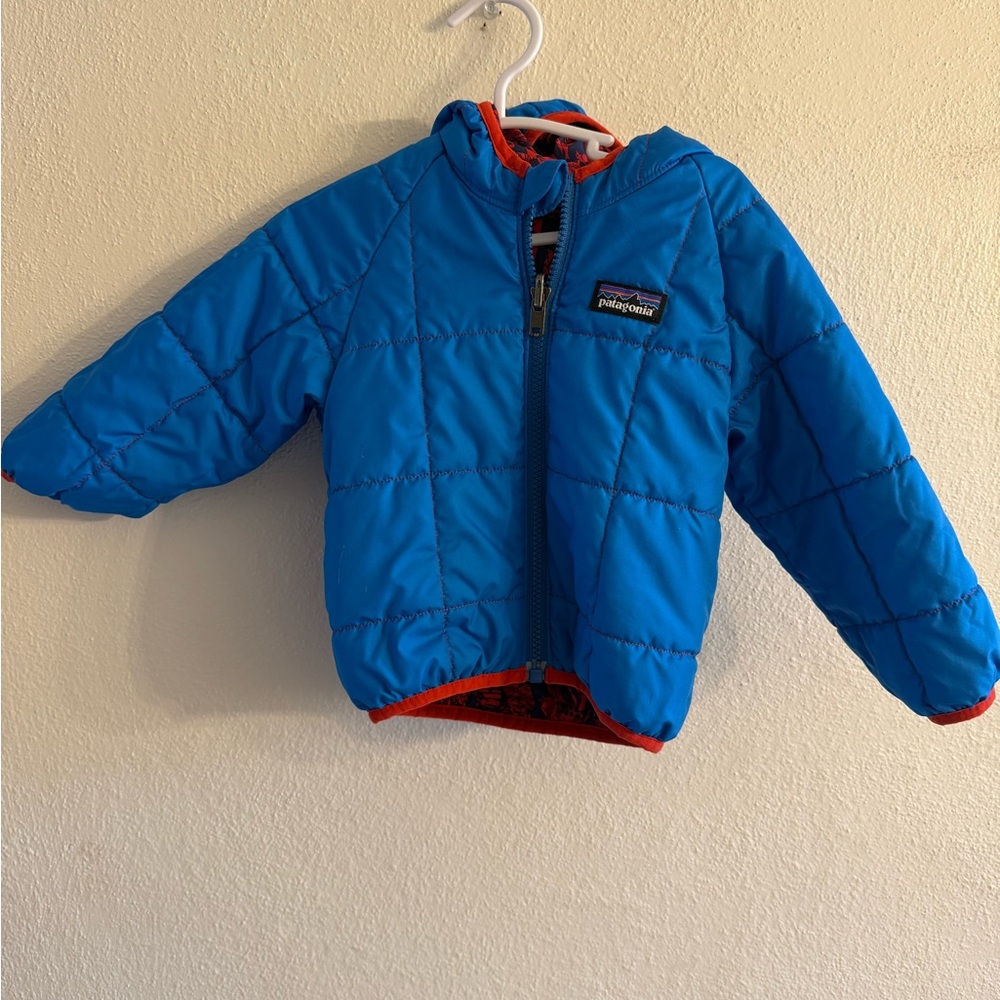 Patagonia Blue Reversible Down Coat 6 Month